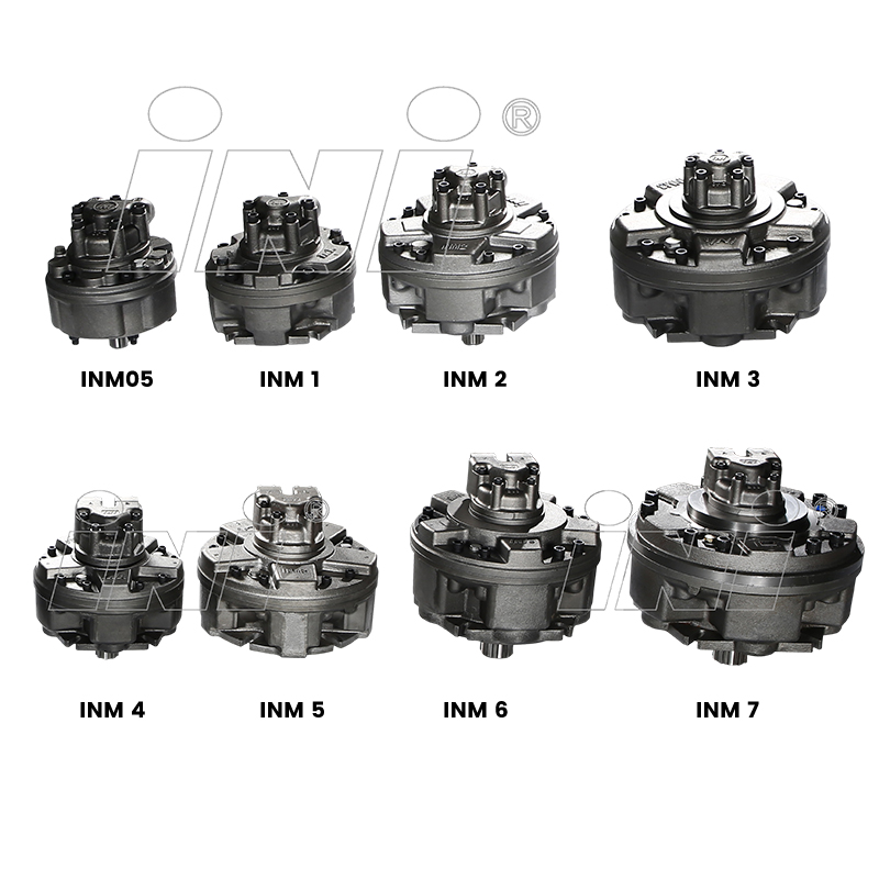 Radiální pístový hydraulický motor řady INM (vyměnitelný motor řady GM Itálie)